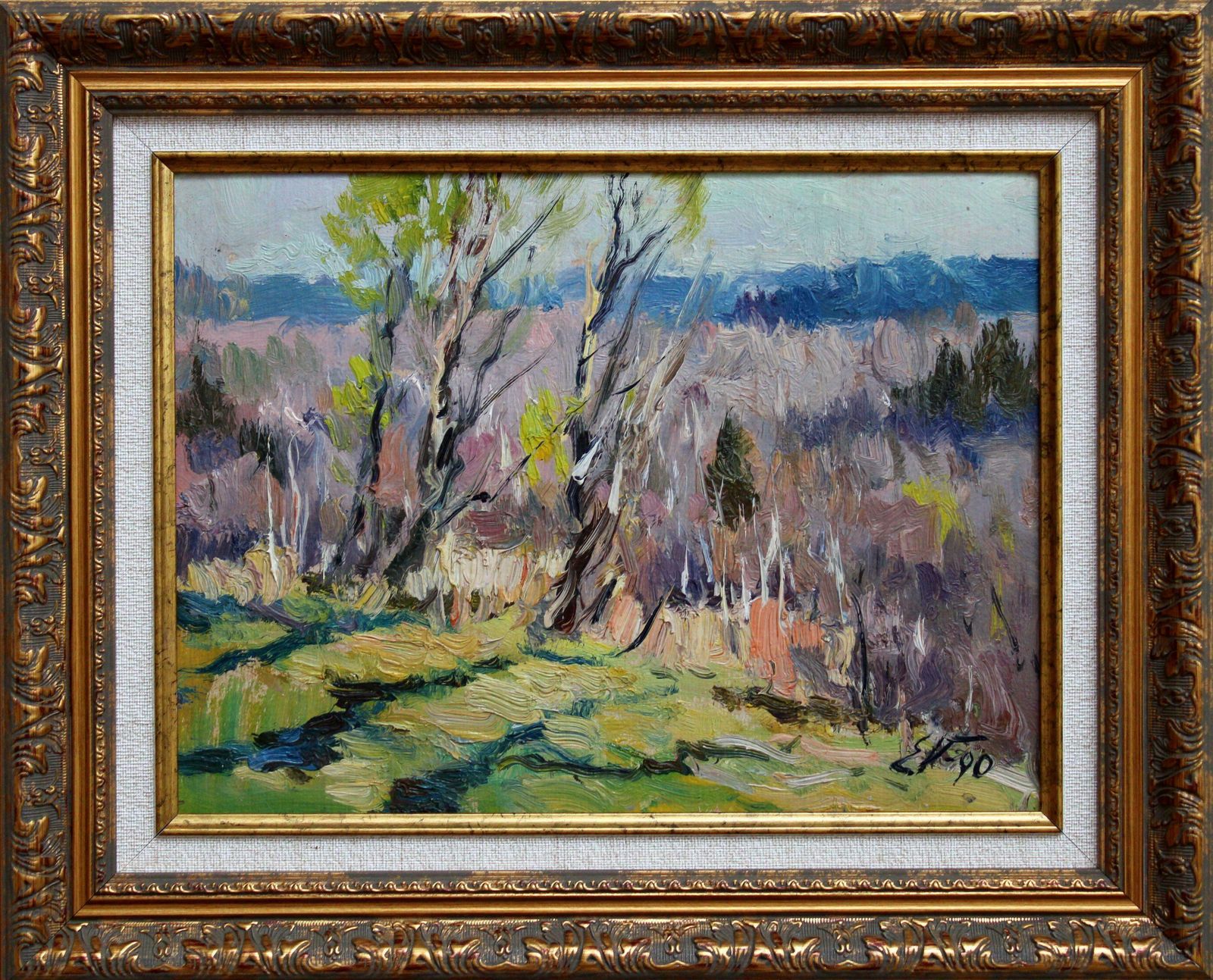 Edgars Vintersearly Autumn Mood. Cardboard, Oil, 24x32 Cm1990 photo furniture