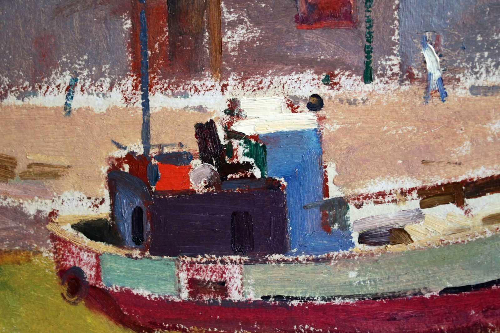 Aleksandr Rodin (1922 2001)morning Mood In A Fishing Village. Oil On Cardboard, 64 X 68. 5 Cm photo Art