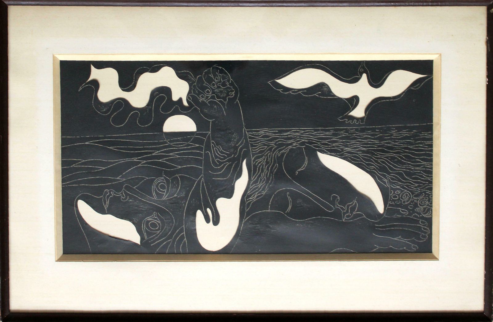 Simon Shegelman (1933, Russian)the Sea Of Hopes. Paper, Mixed Media, 28x54 Cm photo furniture
