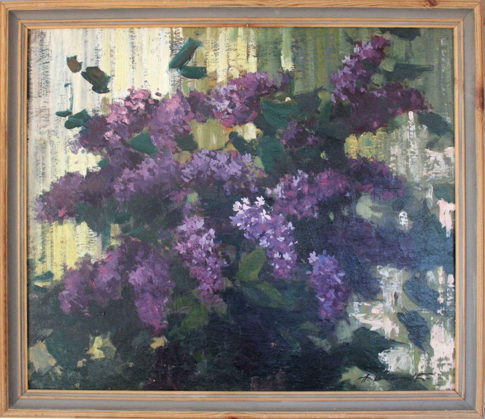 Alfejs Bromults The Purple Song, 1960. Oil On Cardboard, 68 X 80 Cm1960 photo furniture