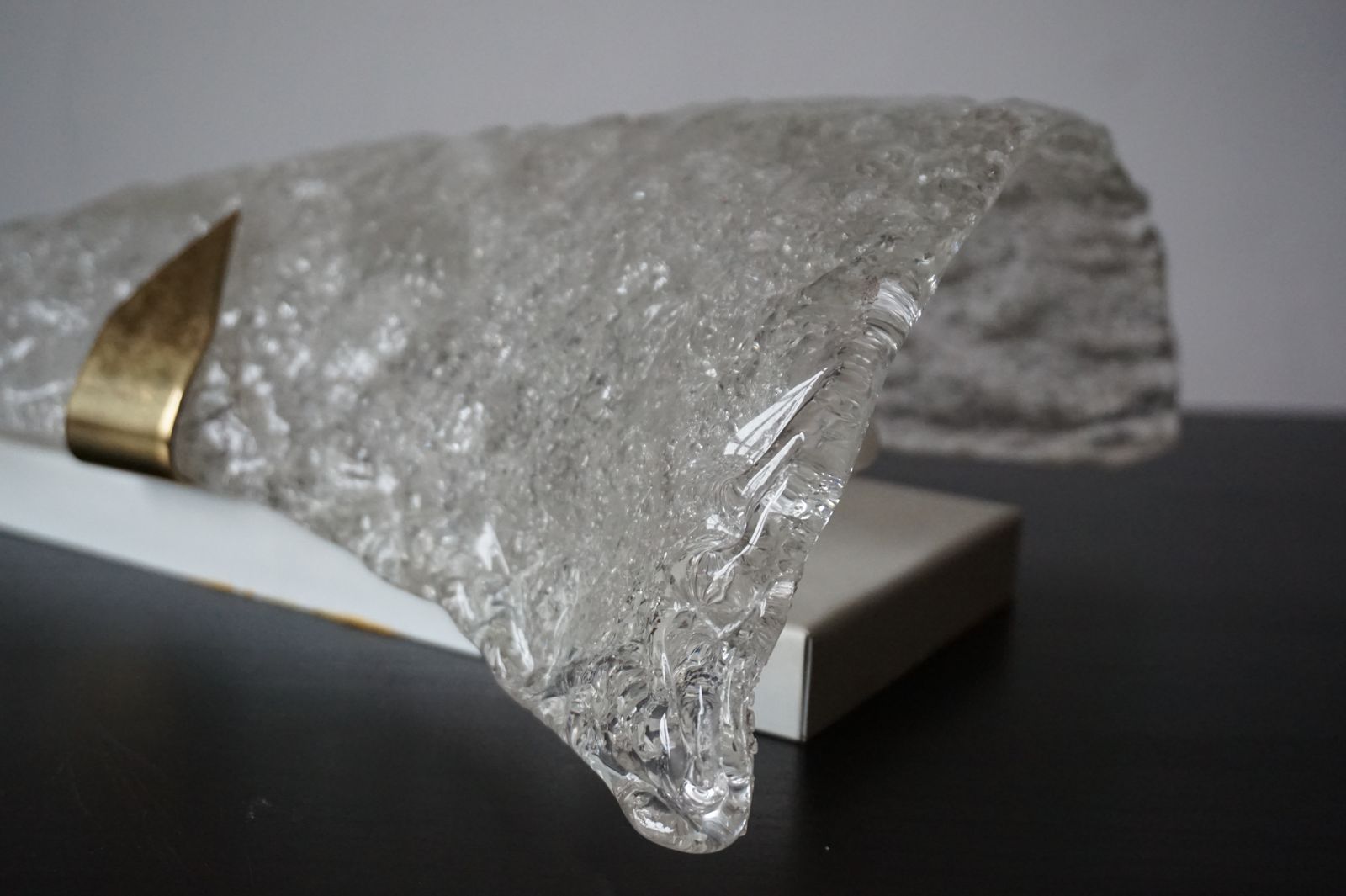 Hillebrand Murano Ice Glass Wall Lamp By Egon Hillebrand, 1960 photo for sale