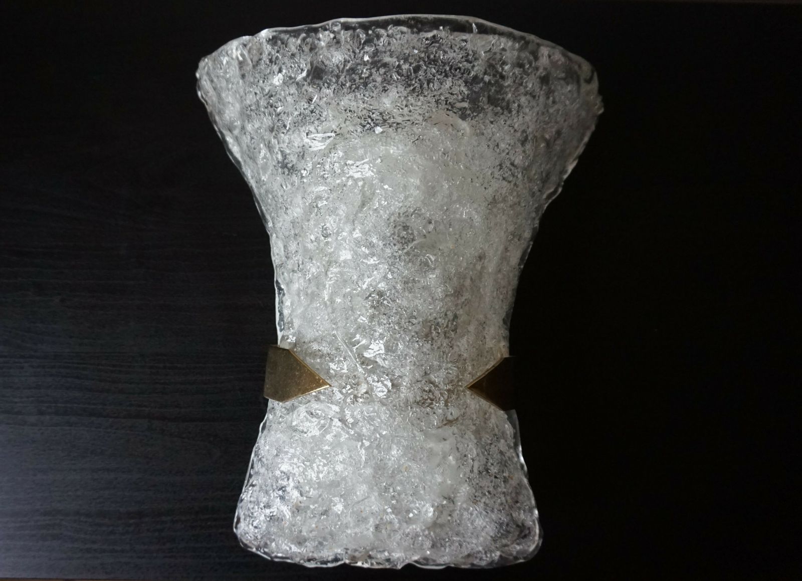 Hillebrand Murano Ice Glass Wall Lamp By Egon Hillebrand, 1960 photo vinterior