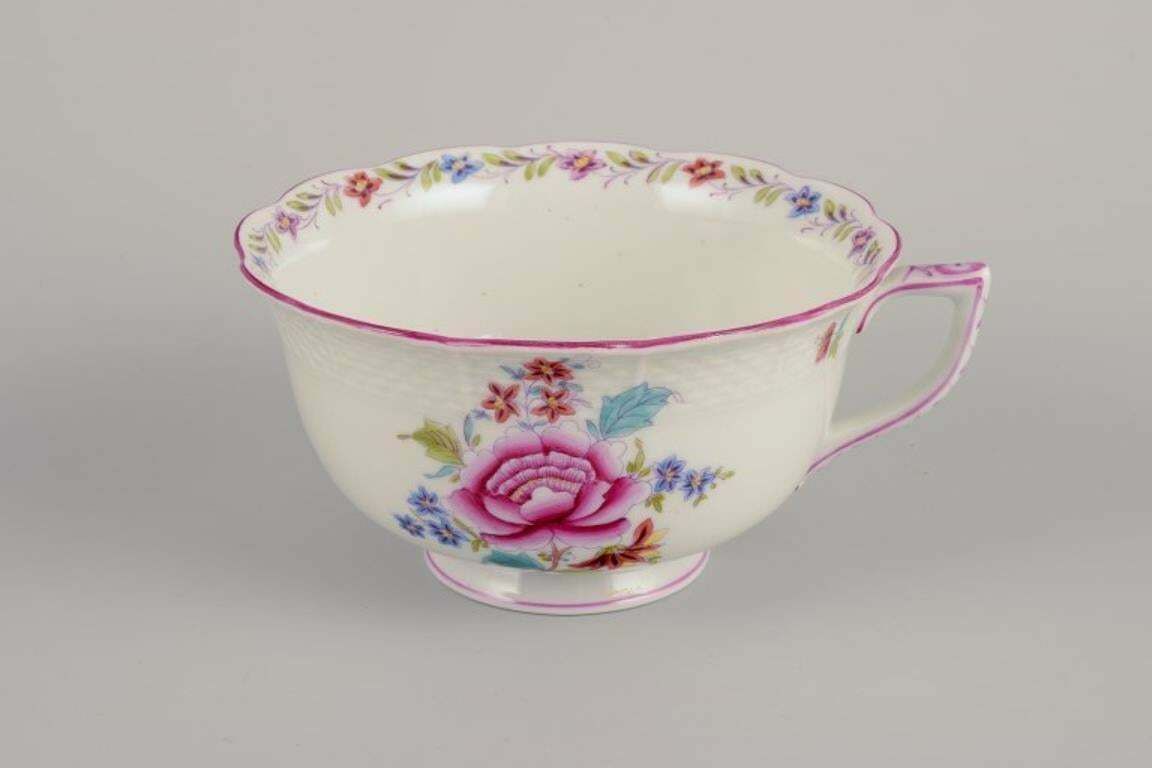 Herend, Four Pairs Of Large Porcelain Teacups. Dated 1944 photo for sale