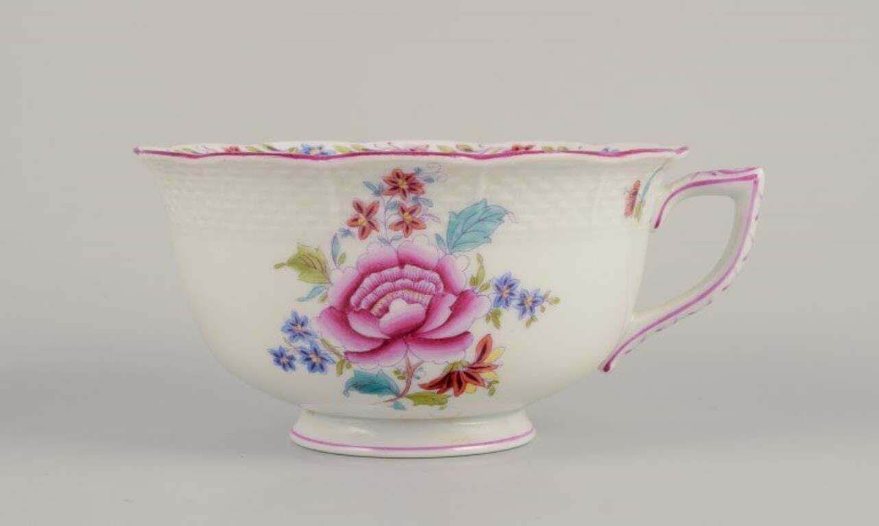 Herend, Four Pairs Of Large Porcelain Teacups. photo Home Decor