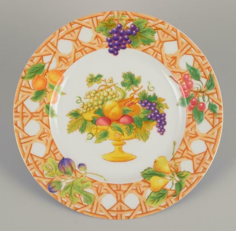 Christian Dior, Paris. Two Tutti Fiori, Tutti Frutti Porcelain Plates. photo furniture