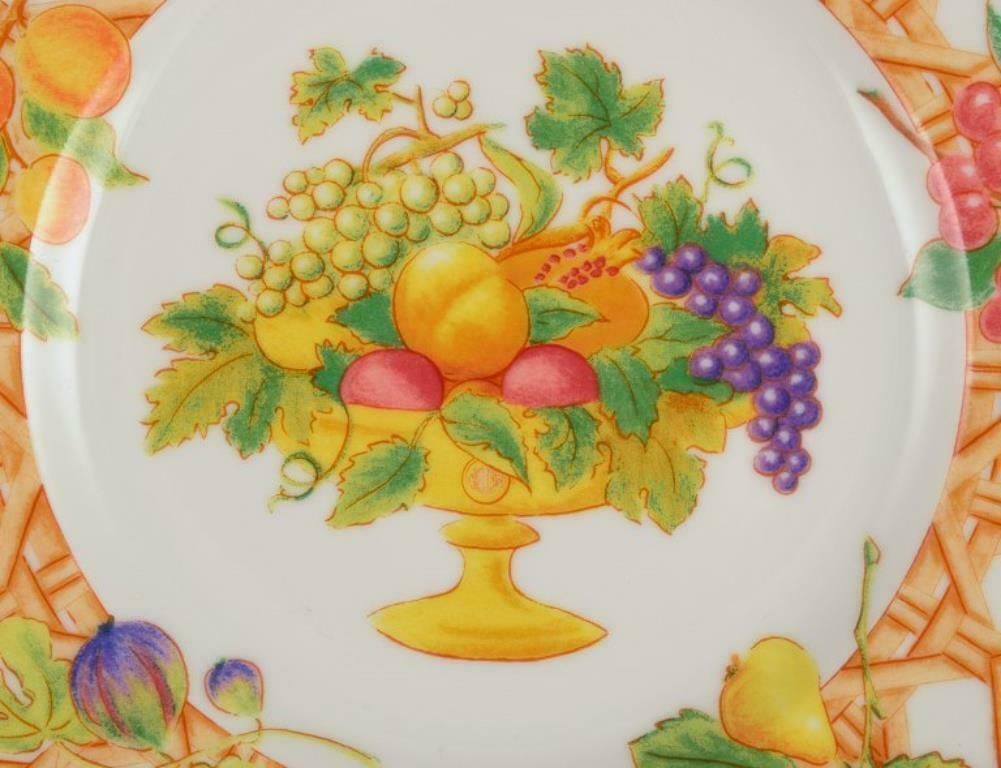 Christian Dior, Paris. Two Tutti Fiori, Tutti Frutti Porcelain Plates. photo for sale