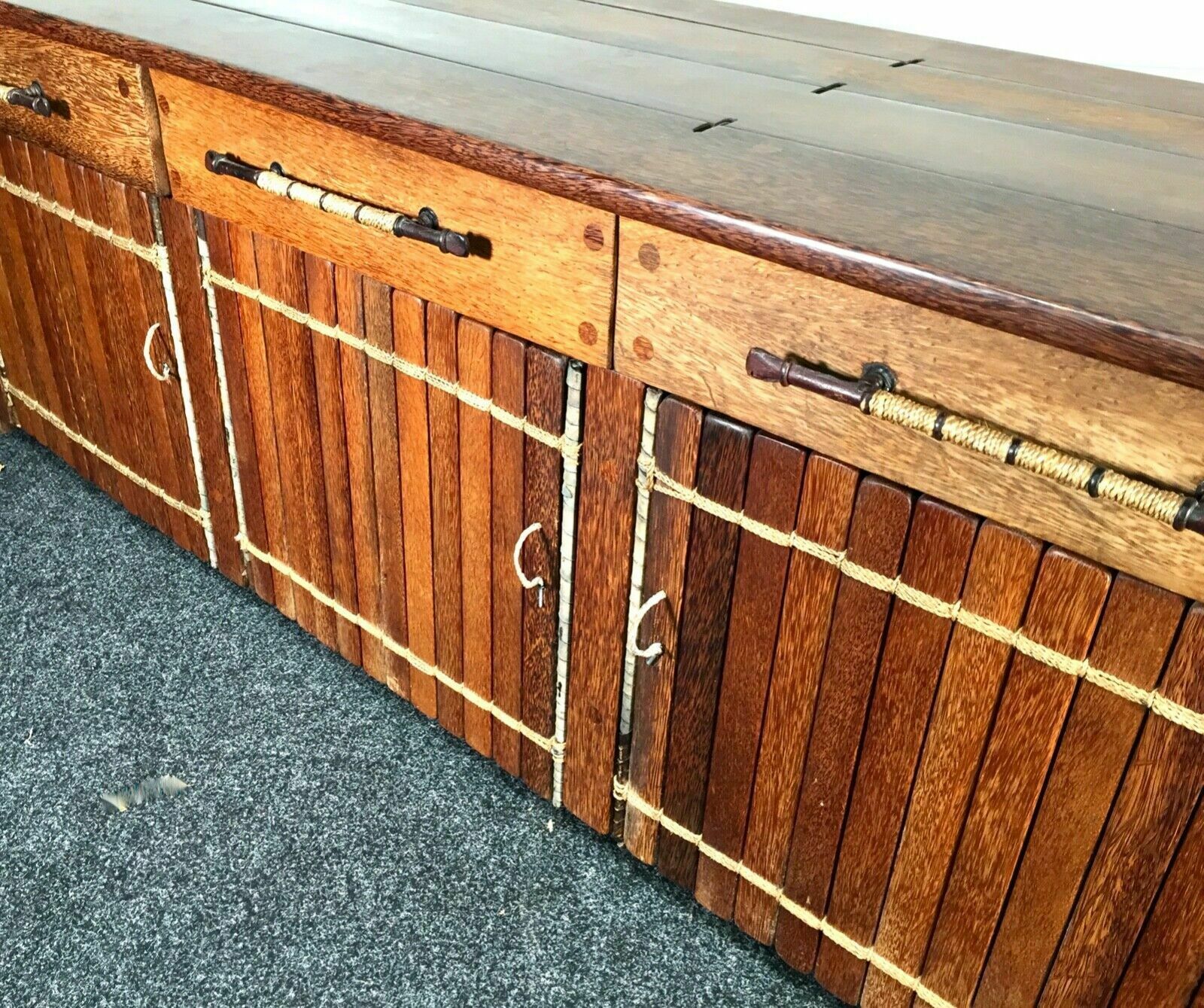 Large Coconut Wood 'Messina' Sideboard By Pacific Green / Media Stand / Storage photo for sale