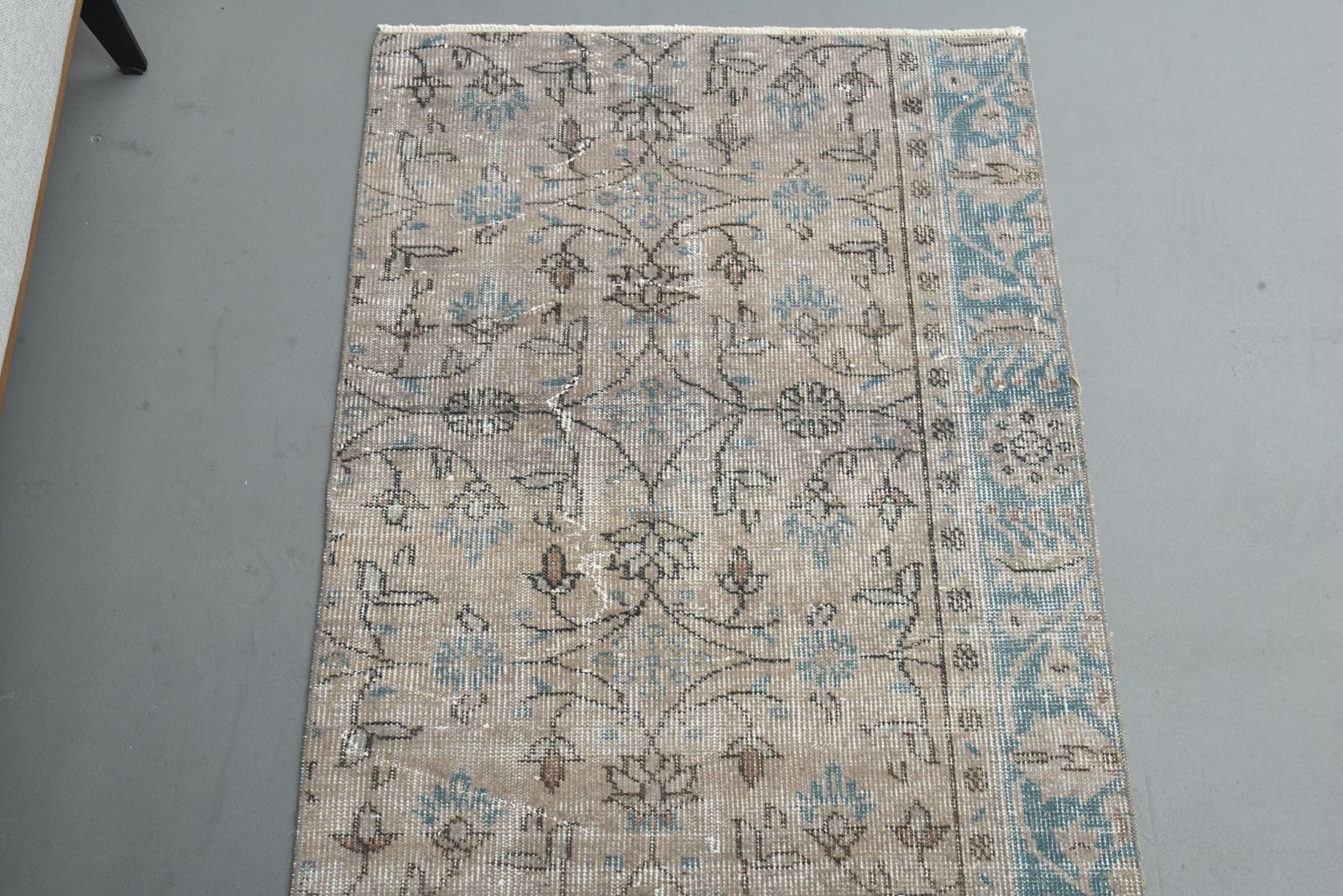 77x191 Cm Handmade Turkish Vintage Entryway Runner, Bath Mat, Wool Oushak Rug, Hallway Decor Rugs, Handwoven photo Textiles