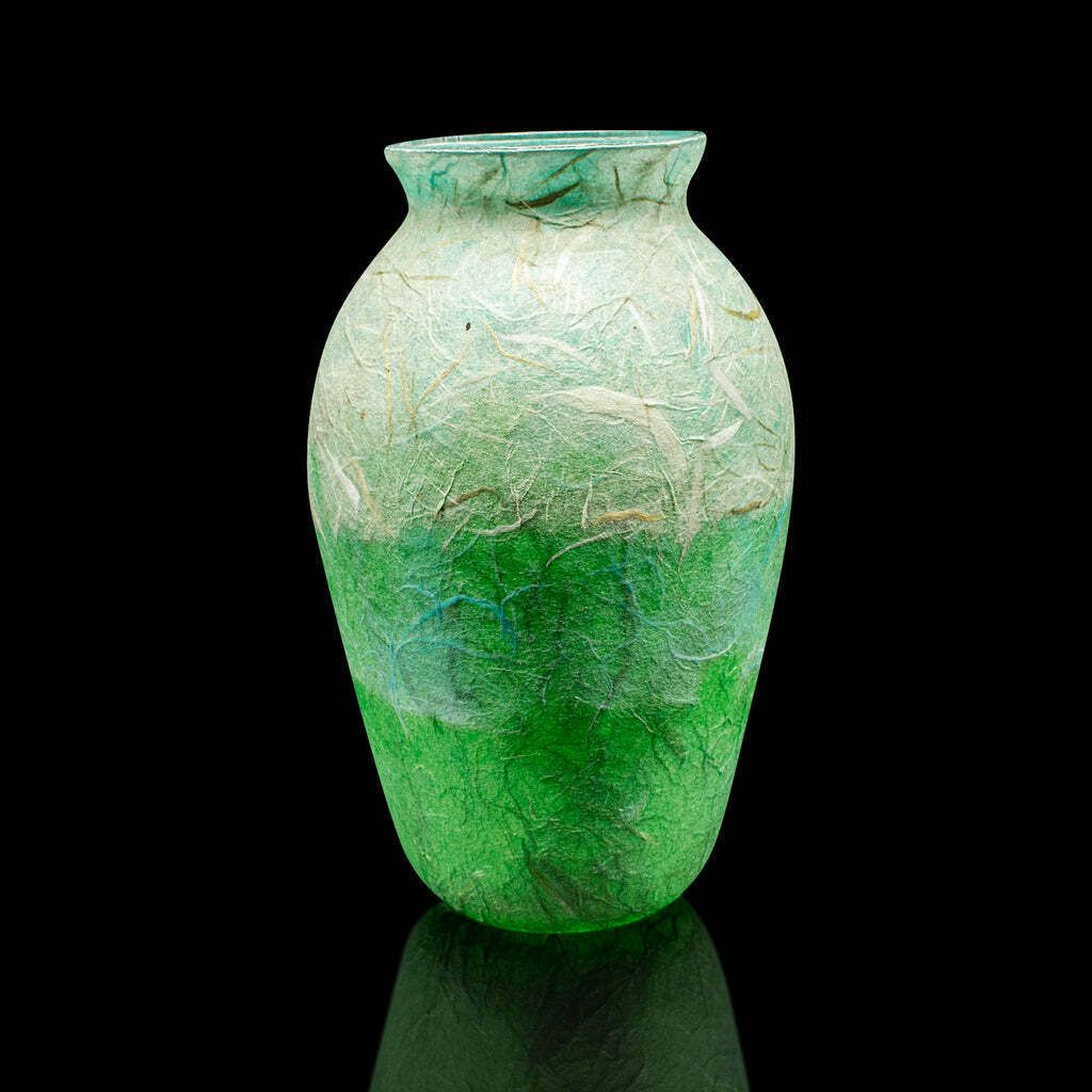 Small Contemporary Posy Jar, English, Art Glass, Baluster Urn, Flower Vase photo Home Decor