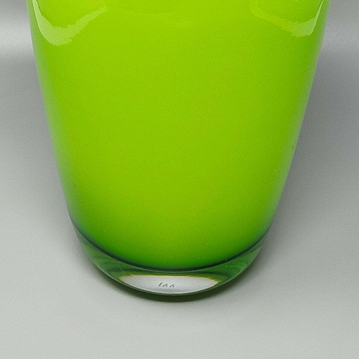 1970s Gorgeous Green Vase By Ind. Vetraria Valdarnese. Made In Italy photo buy