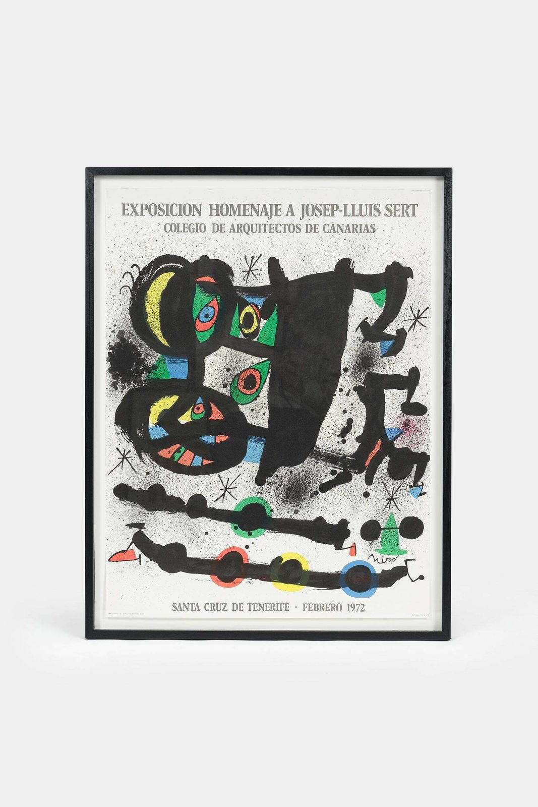 Joan Miro, Exhibition Poster, Framed, Spain, 1972