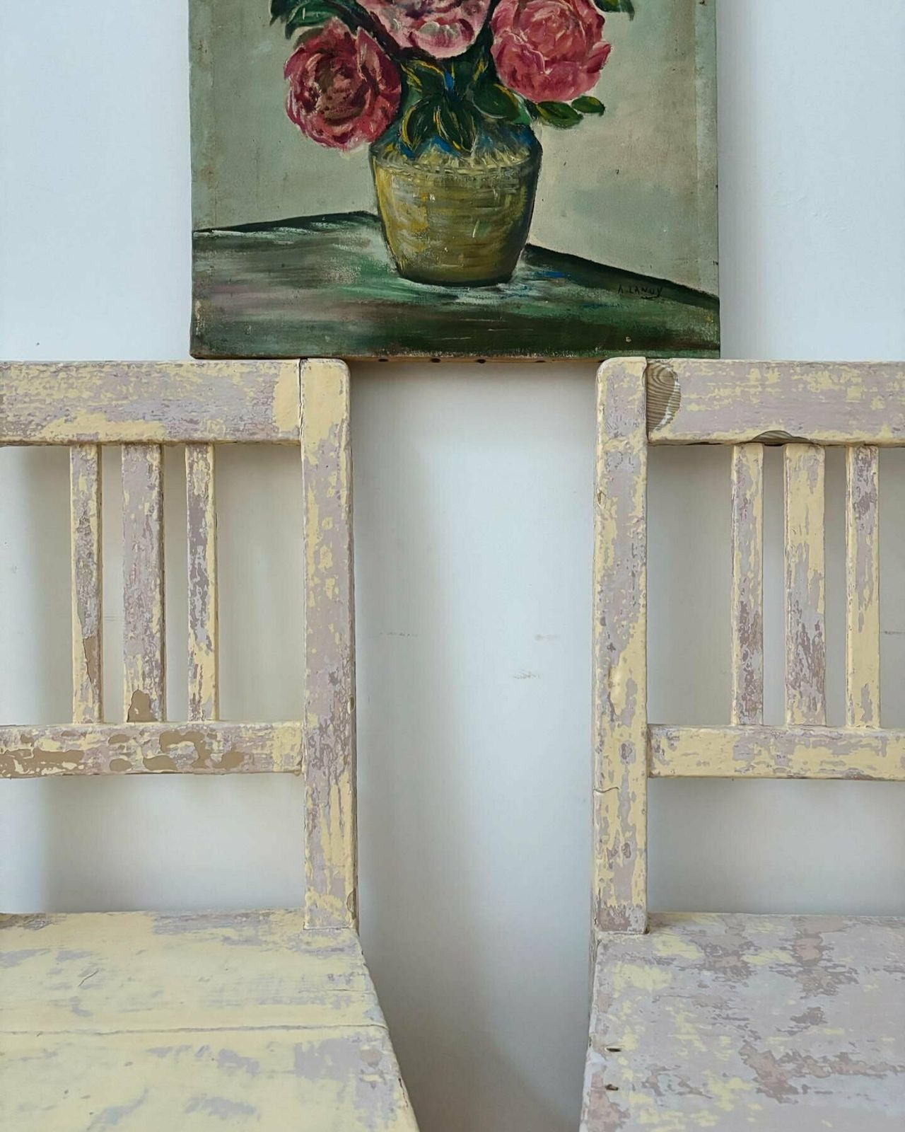 A Pair Of French Painted Chairs photo furniture