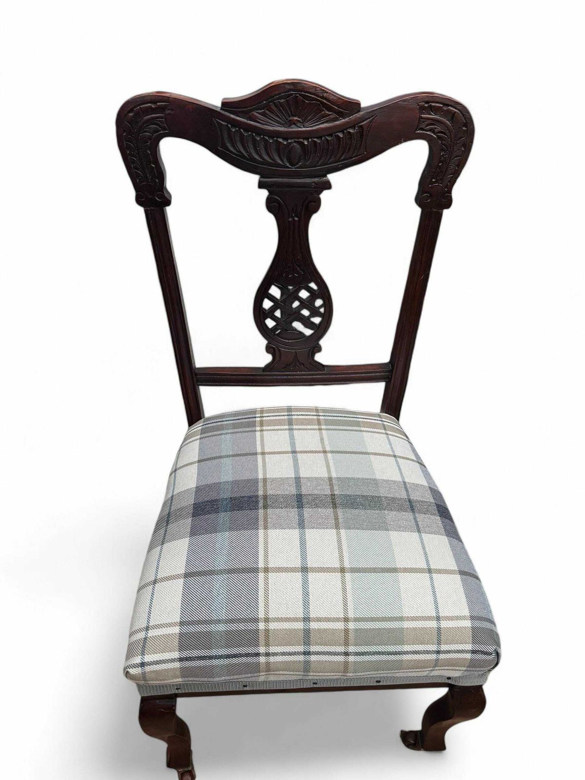 Antique Victorian Bedroom Chairs C1870 / Legs With Castors / New Upholstery / Set Of 2 photo furniture