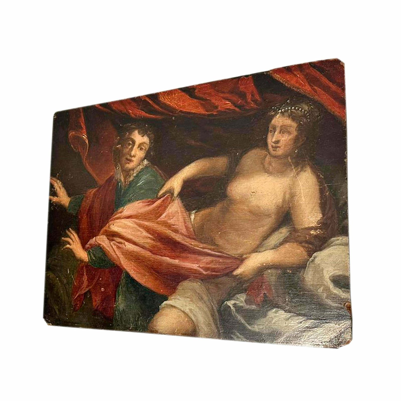Flemish Oil On Board Love Scene. Holland 17th Century. photo buy