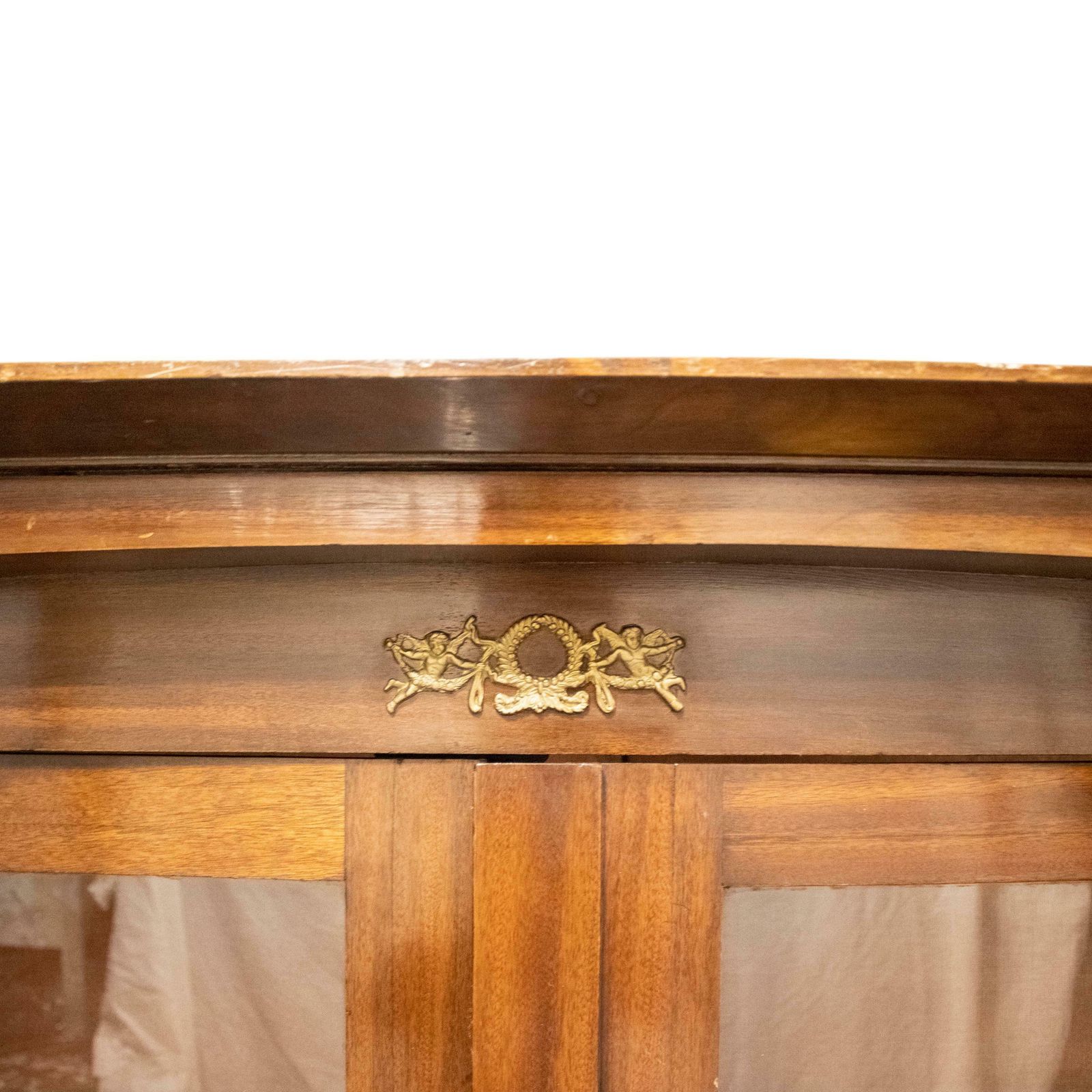 Two Door Oak Display Cabinet With Bronze Details, France, 19th Century. photo furniture