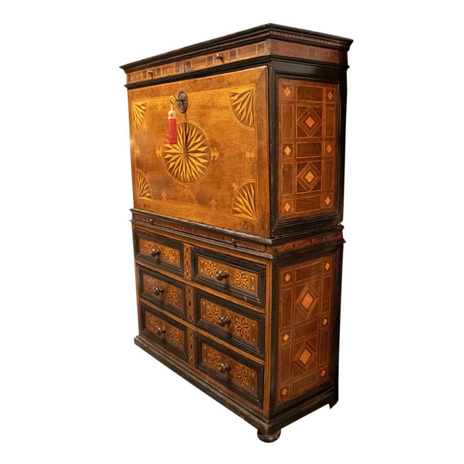 photo for sale Charles IV Secretaire With Drawers With Inlaid Work. Spain, 18th Century.