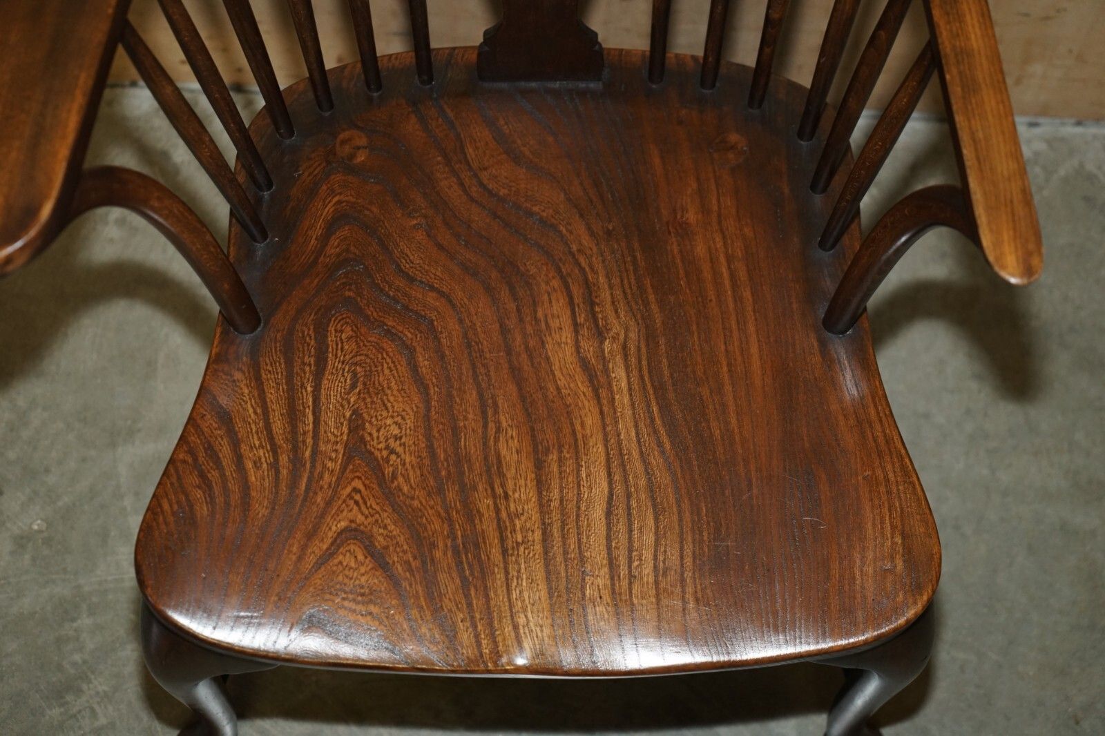 Super Rare, Highly Collectable Antique Victorian Windsor Armchair With Table Arm photo vinterior