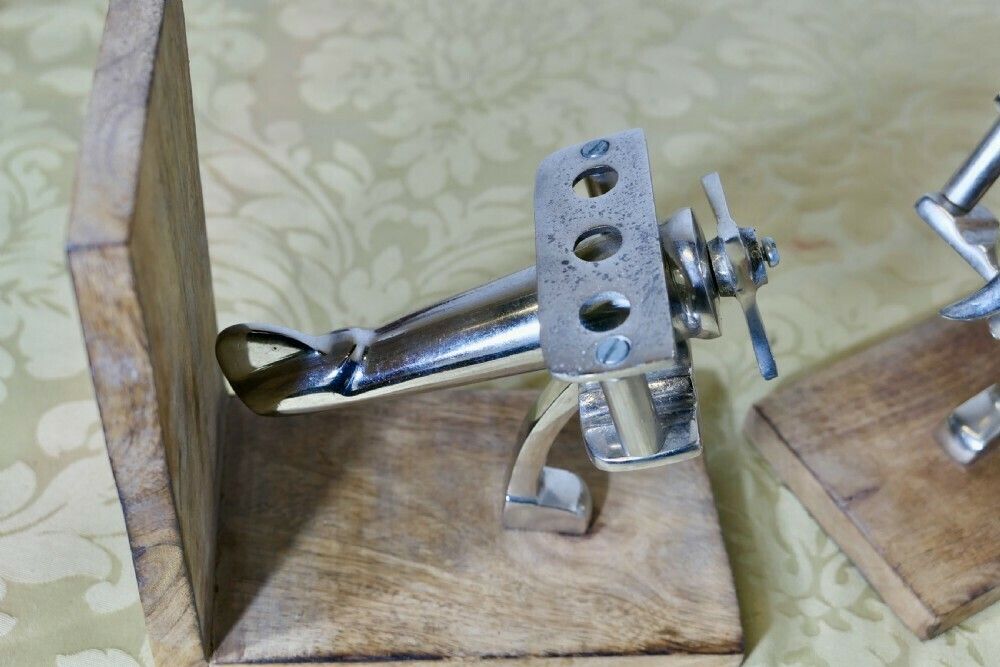 A Pair Of Mid Century Quirky Bookends On An Aeronautical Theme photo Home Decor