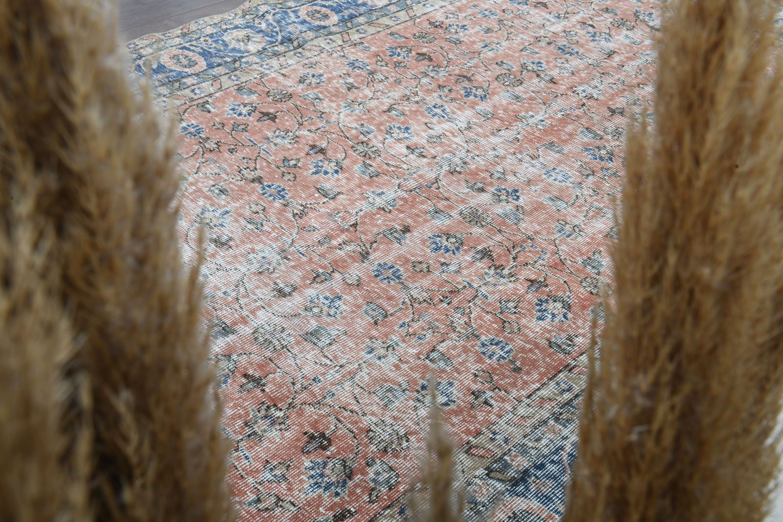 180x273 Cm Turkish Vintage Area Rug, Living Room, Kitchen, Bedroom, Floor Carpet, Blue Area Rugs photo Textiles