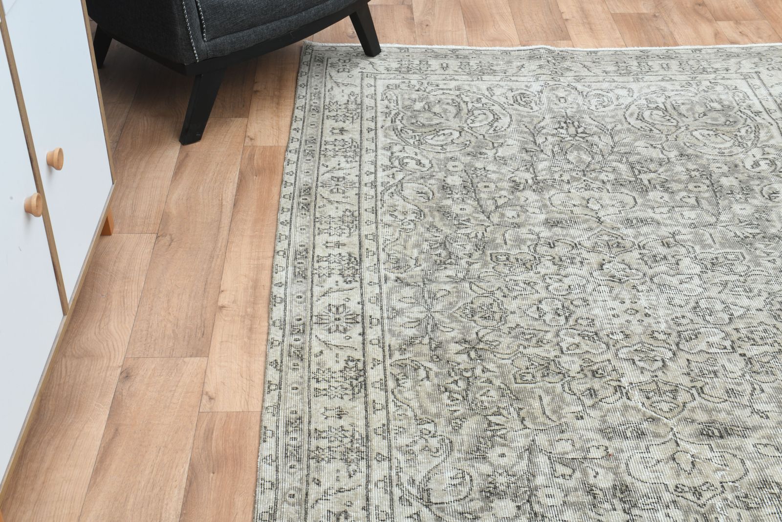 161x261 Cm Turkish Vintage Area Rug, Handmade  Beige Rugs, Wool Oushak Carpet, Living Room photo buy