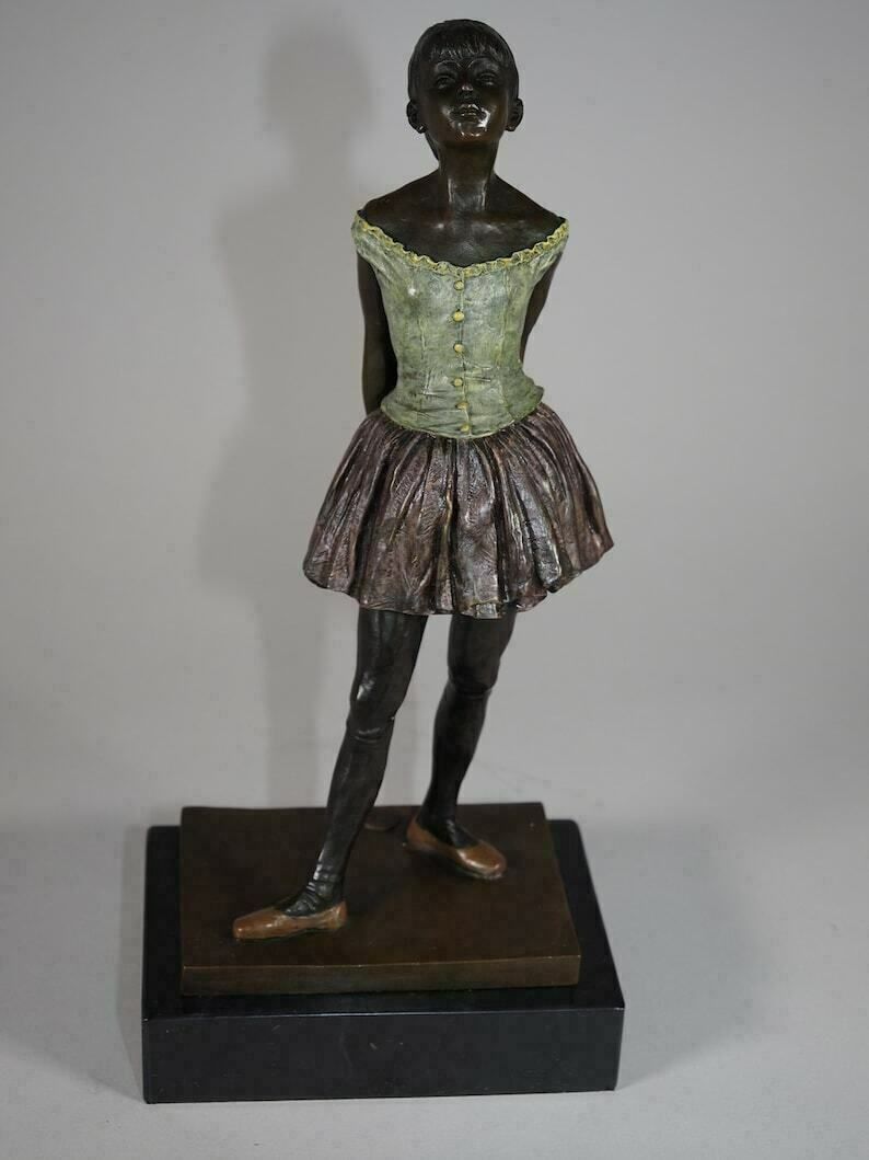 Art Deco Bronze Bronze , 14 Year Old Ballerina Ala Edgar Degas Bronze Sculpture , Vintage Figurine, Signed Degas , Limited Edition photo for sale