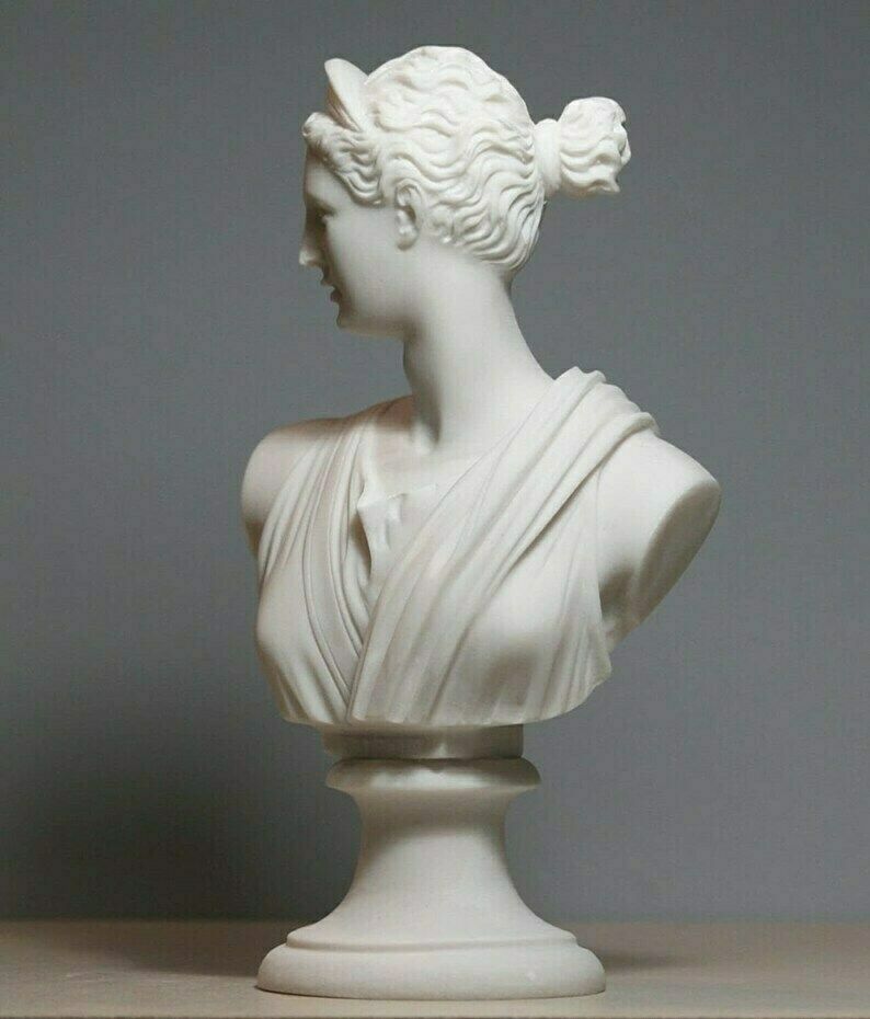 Antique Goddess Diana Mythological Female Bust Ancient, Home Deco, Gift photo furniture