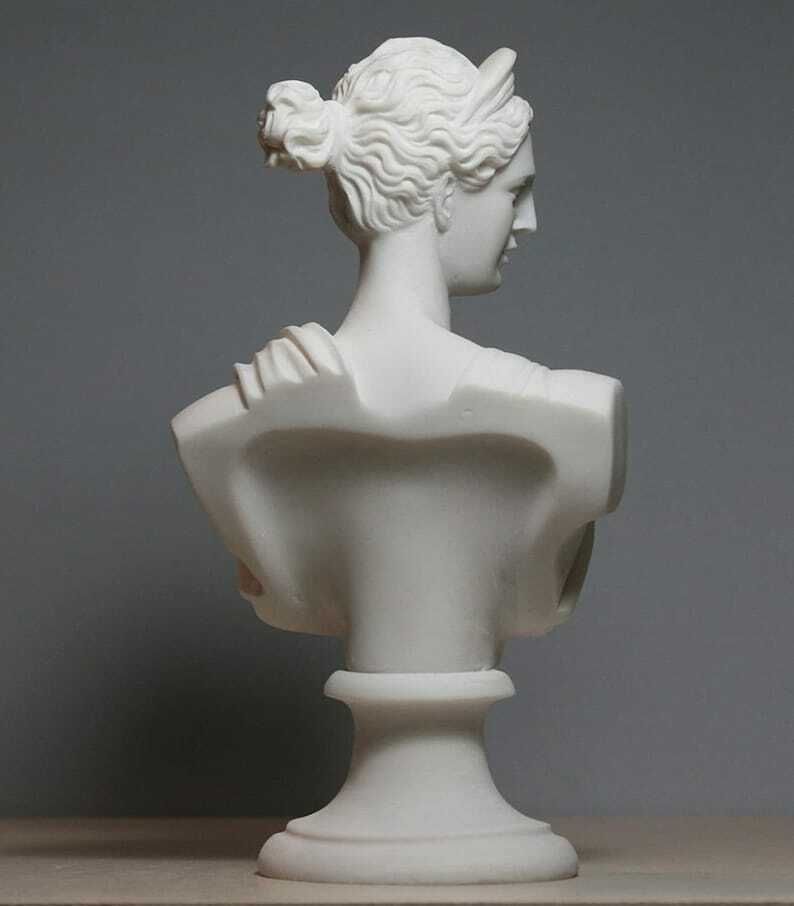 Antique Goddess Diana Mythological Female Bust Ancient, Home Deco, Gift photo vinterior