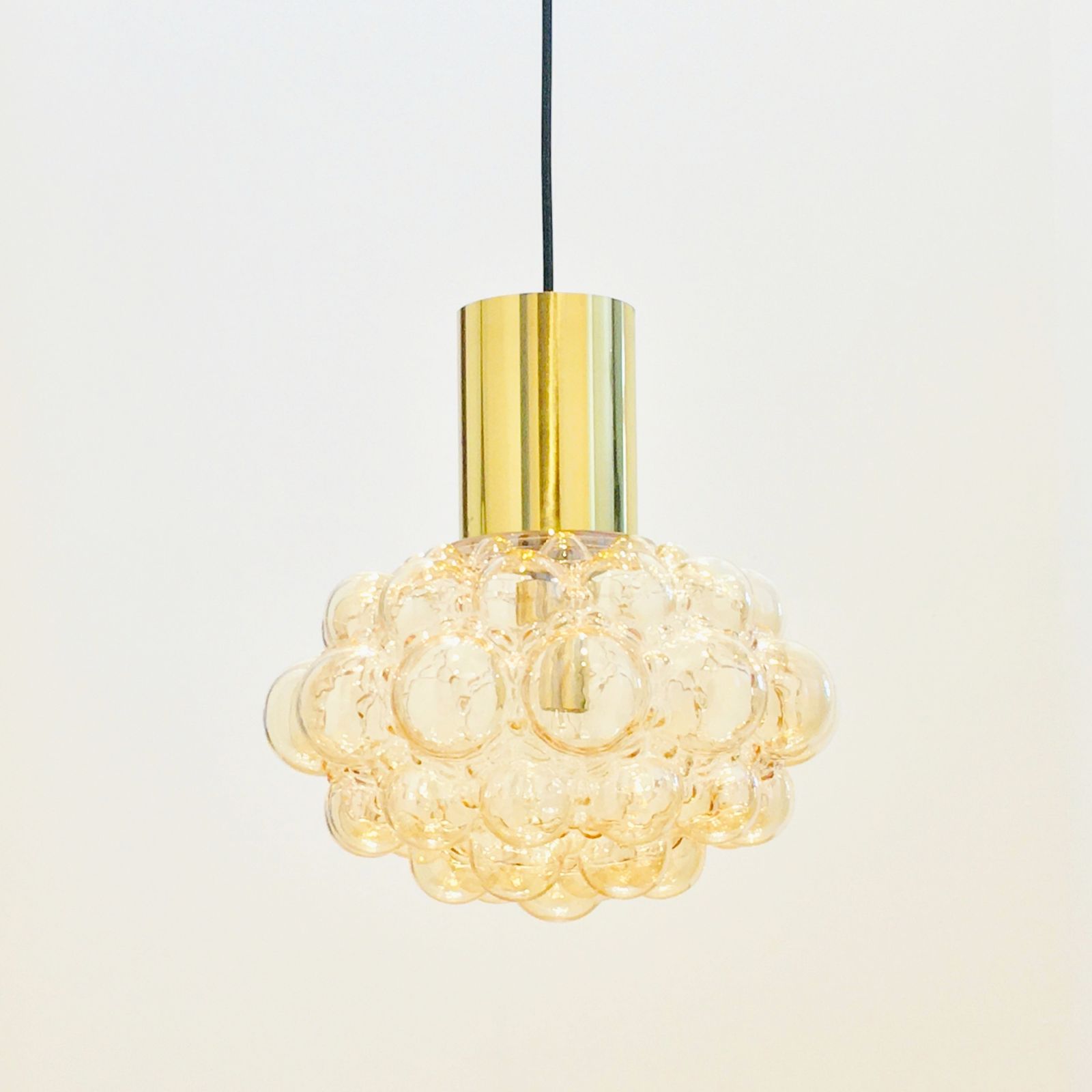 Large Mid Century Amber Bubble Glass Ceiling Light By Helena Tynell For Limburg, Germany, 1960s photo furniture