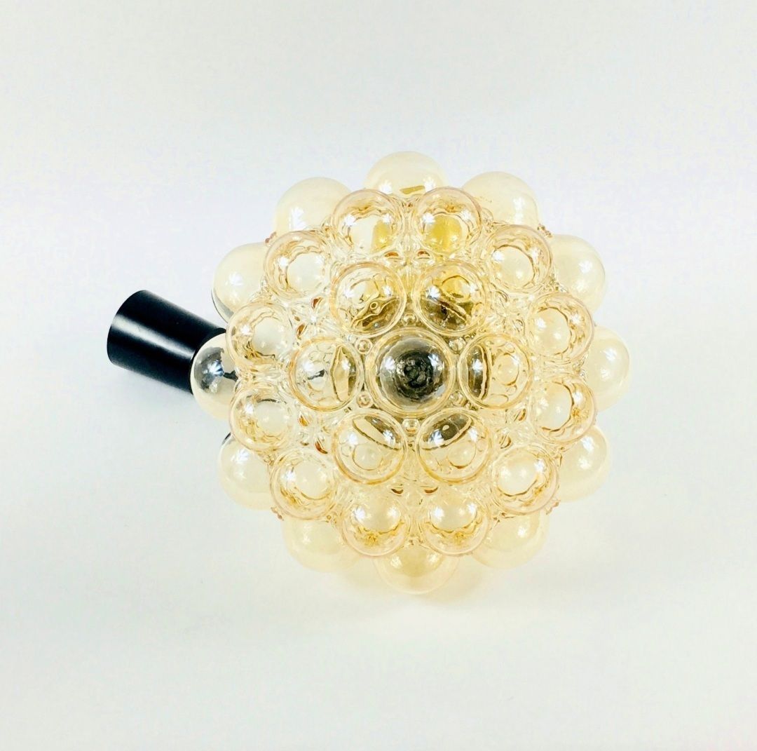 Grote Mid Century Amber Bubbelglas Plafondlamp Van Helena Tynell Voor Limburg, Duitsland, Jaren 1960 photo buy