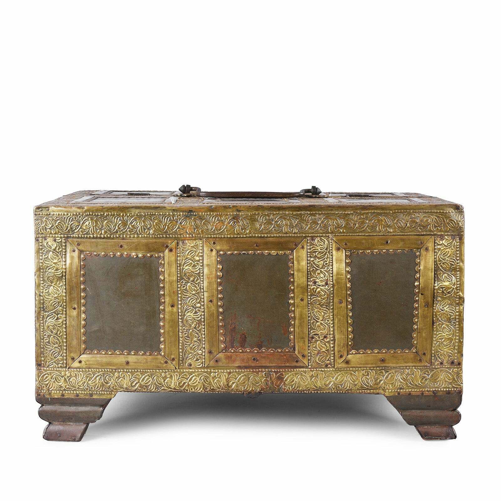 Antique Indian Marwari Trousseau Box, 19th Century photo vintage