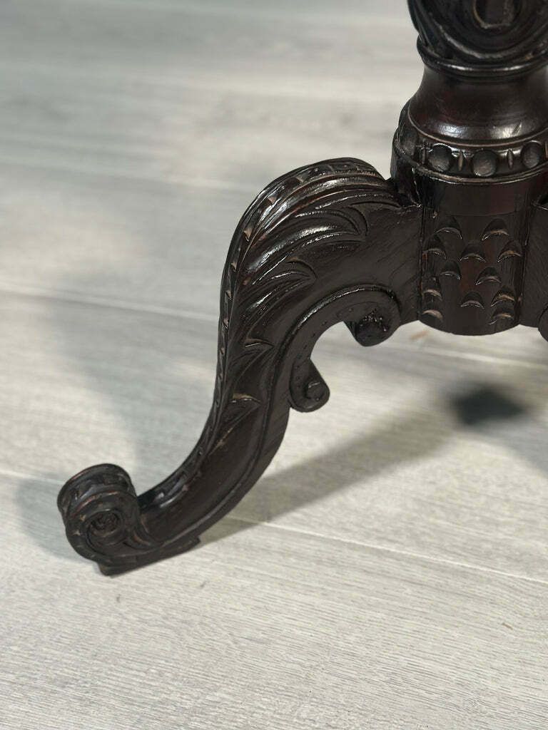 Carved Oak Antique Occasional Table By Walter Carter Harrod’s photo buy
