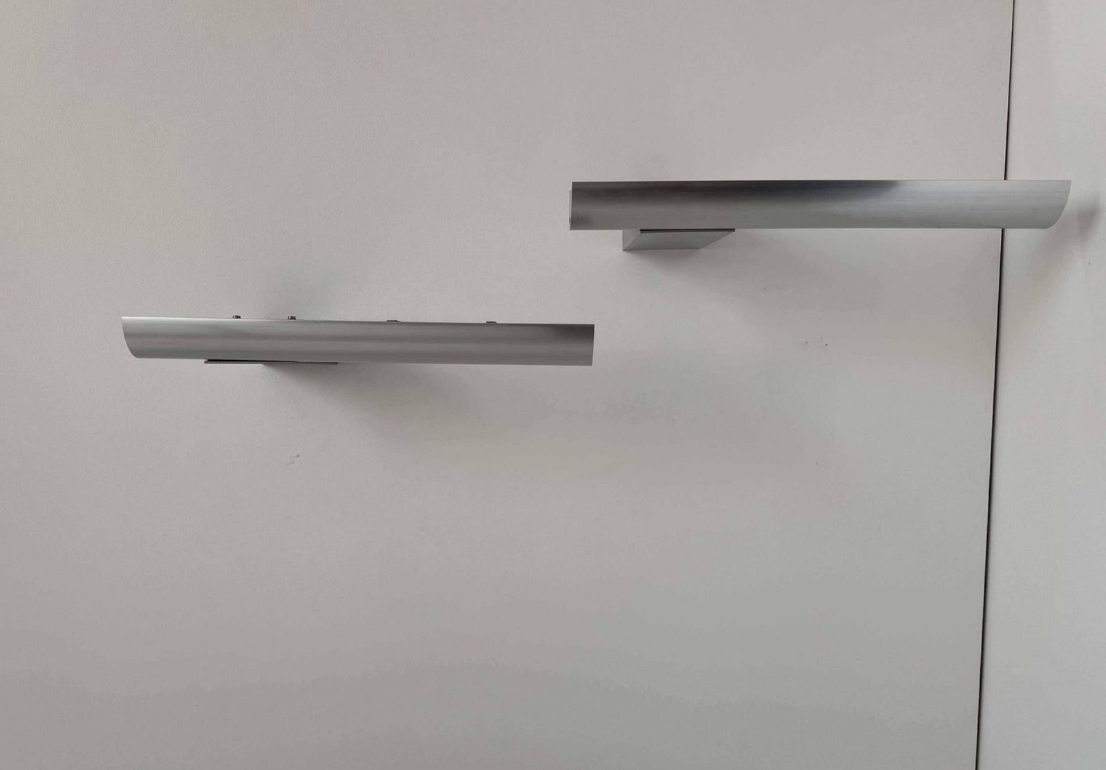 Pair Of Cast Aluminum Wall Lights By Verre Lumière Studio 2065, France 1970 photo buy