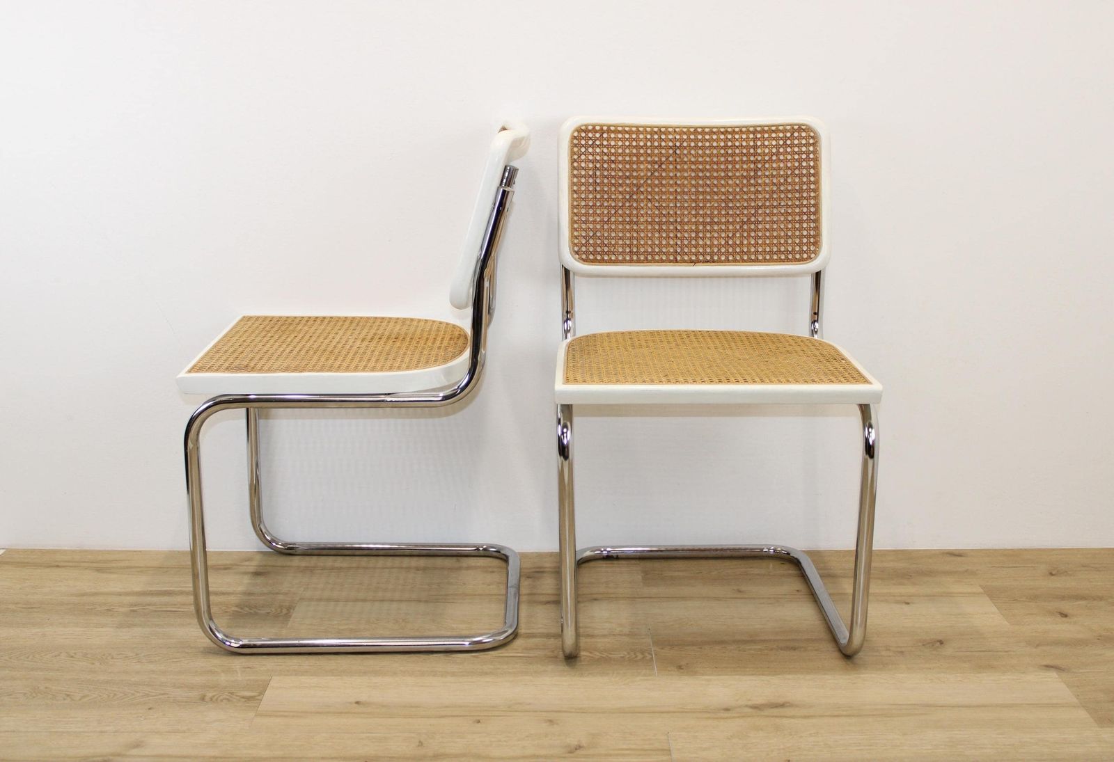 1 Of 2 Cesca Chairs/Chair By Marcel Breuer/Mid Century Modern Chair/Made In Yugoslavia 70's/Tubular Frame With Cane And Wood/Bauhaus Chair photo furniture