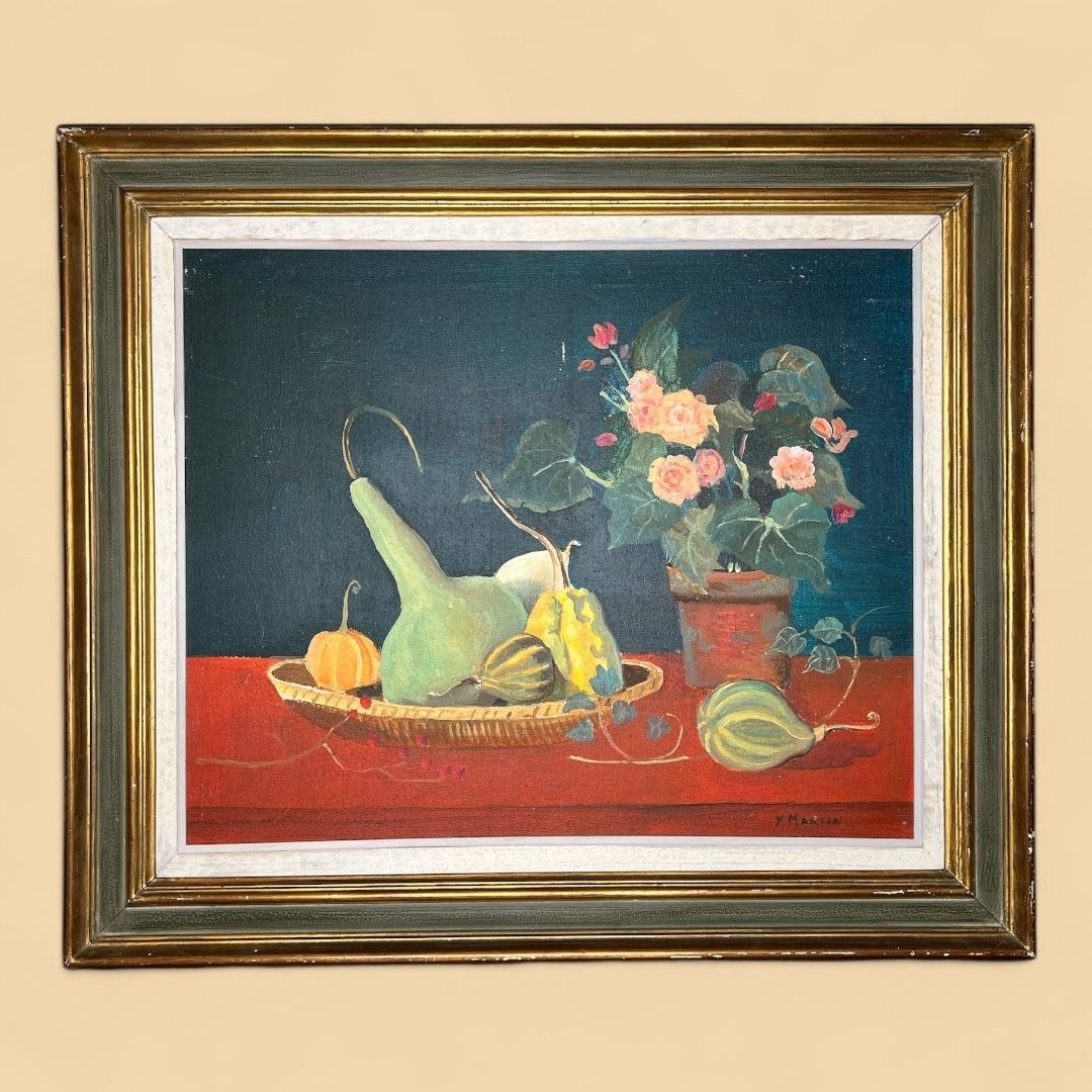 Still Life With Colocynths, Original Oil Painting On Canvas