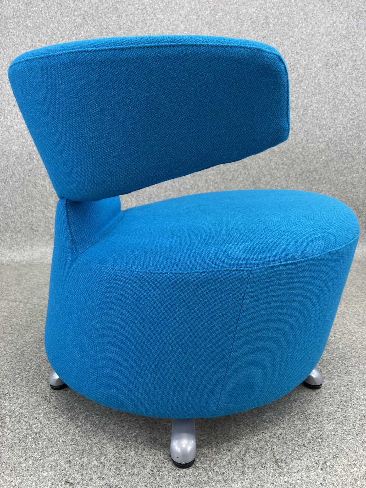 Cassina Biki Swivel Armchair Blue By Toshiyuki Kita photo furniture