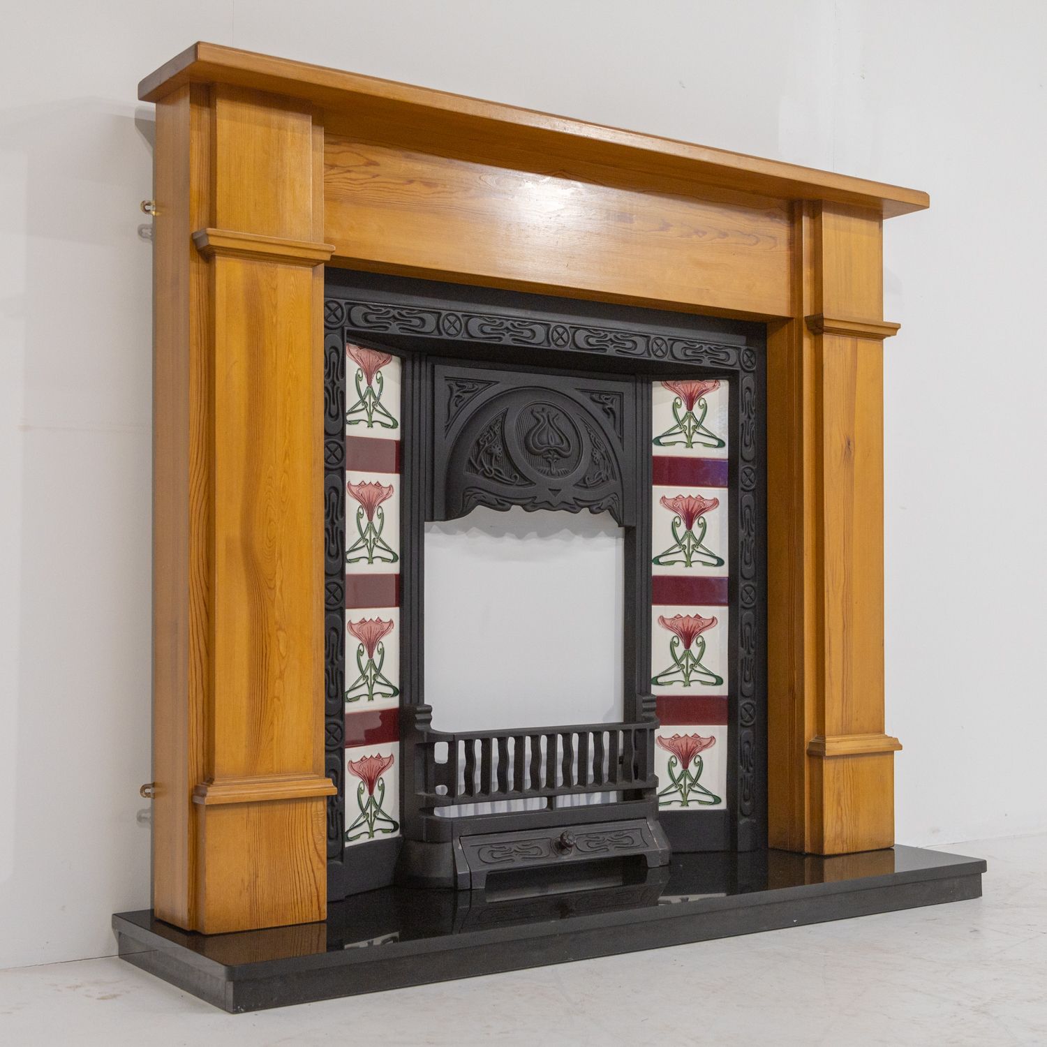 Reclaimed Fireplace With Pine Surround And Granite Hearth Rwi9177 photo furniture