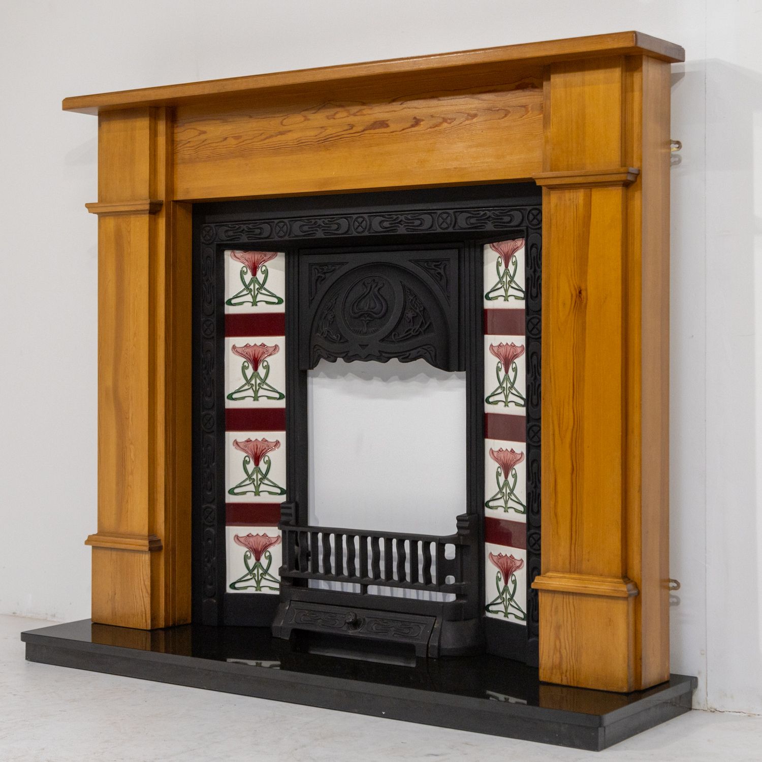 Reclaimed Fireplace With Pine Surround And Granite Hearth Rwi9177 photo Home Fixtures
