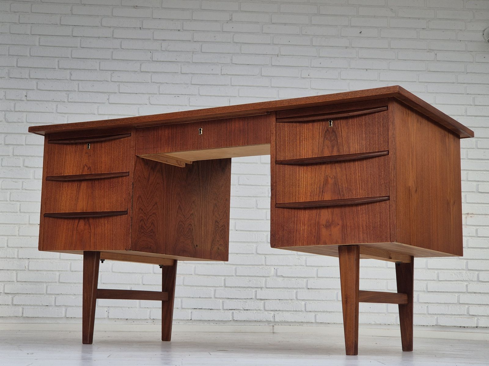 1960s, Danish Desk, Drawers, Teak Wood, Original. photo buy