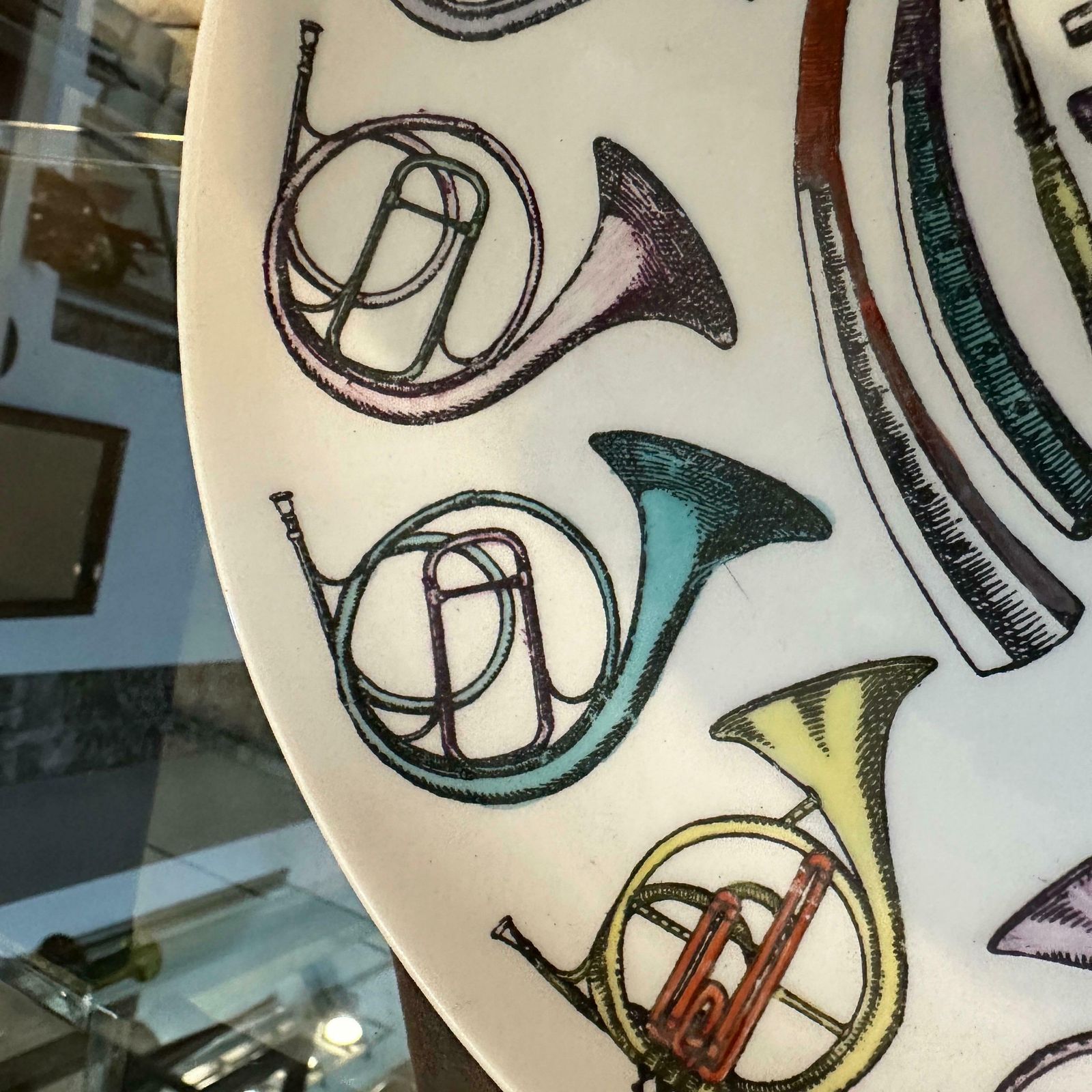 Two 1960s Mid Century Modern Musical Instruments Plates By Piero Fornasetti photo Home Decor