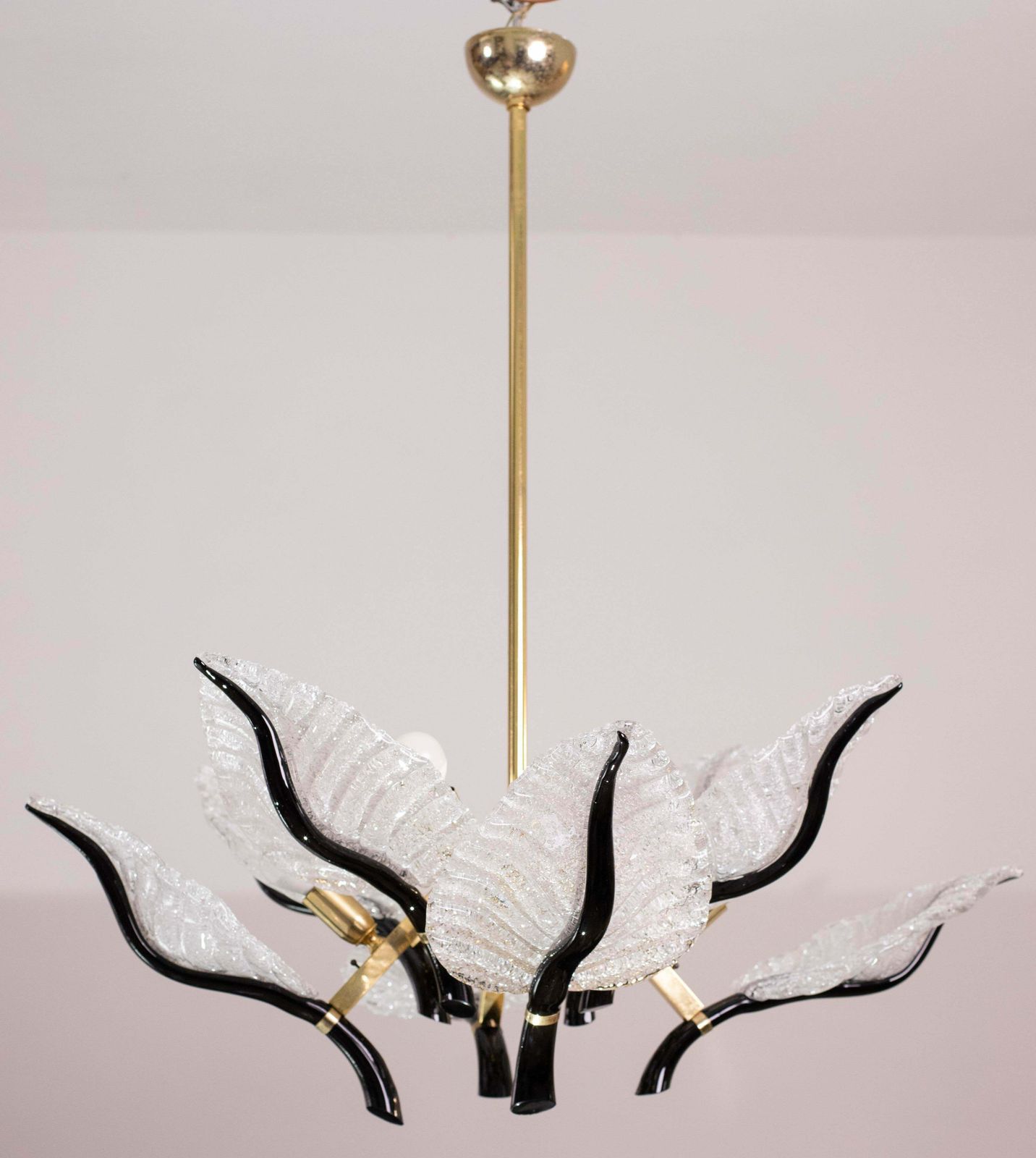 Large Size Elegant Chandelier Franco Luce For Seguso, Murano Glass, 1970s photo vinterior