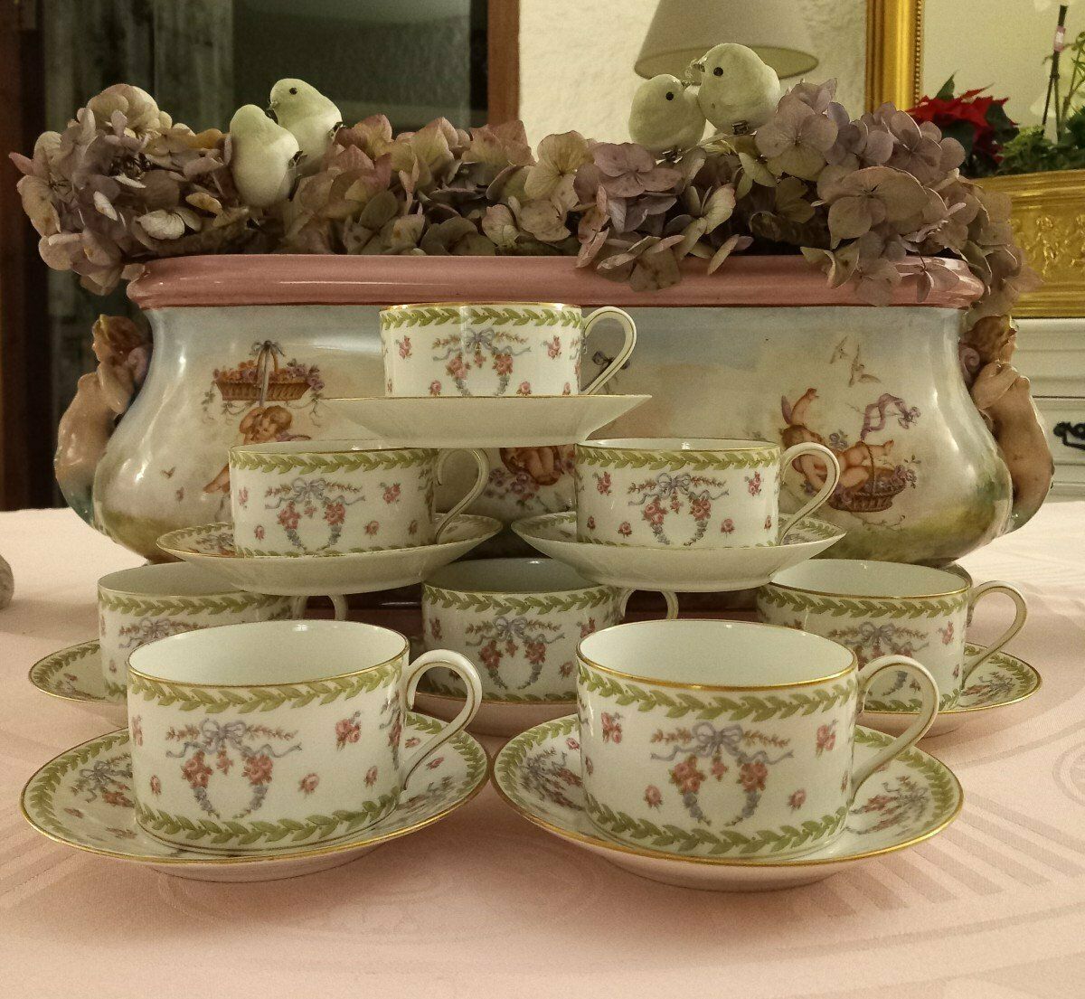 Louis XVI Style Tea Service In Limoges Porcelain