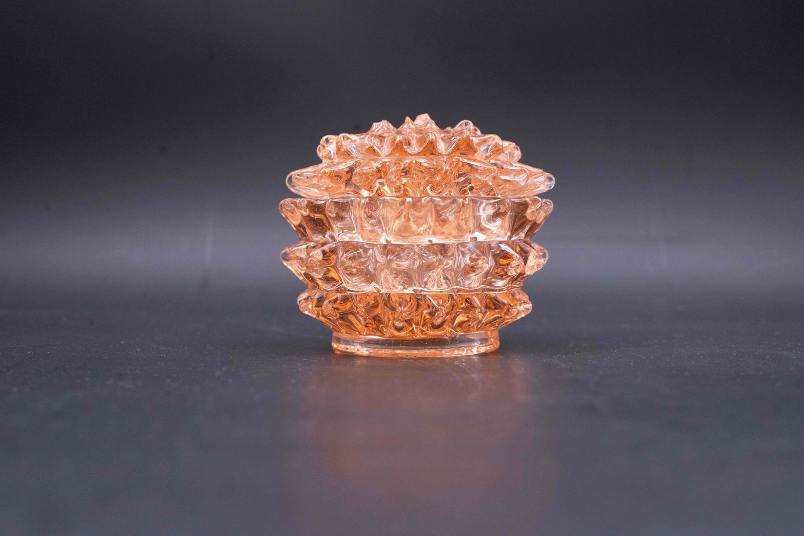 Rare Orange Ercole Barovier Rostrato Murano Glass Vase For Barovier & Toso photo for sale