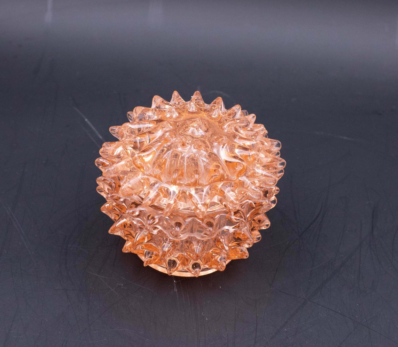 Rare Orange Ercole Barovier Rostrato Murano Glass Vase For Barovier & Toso photo Home Decor
