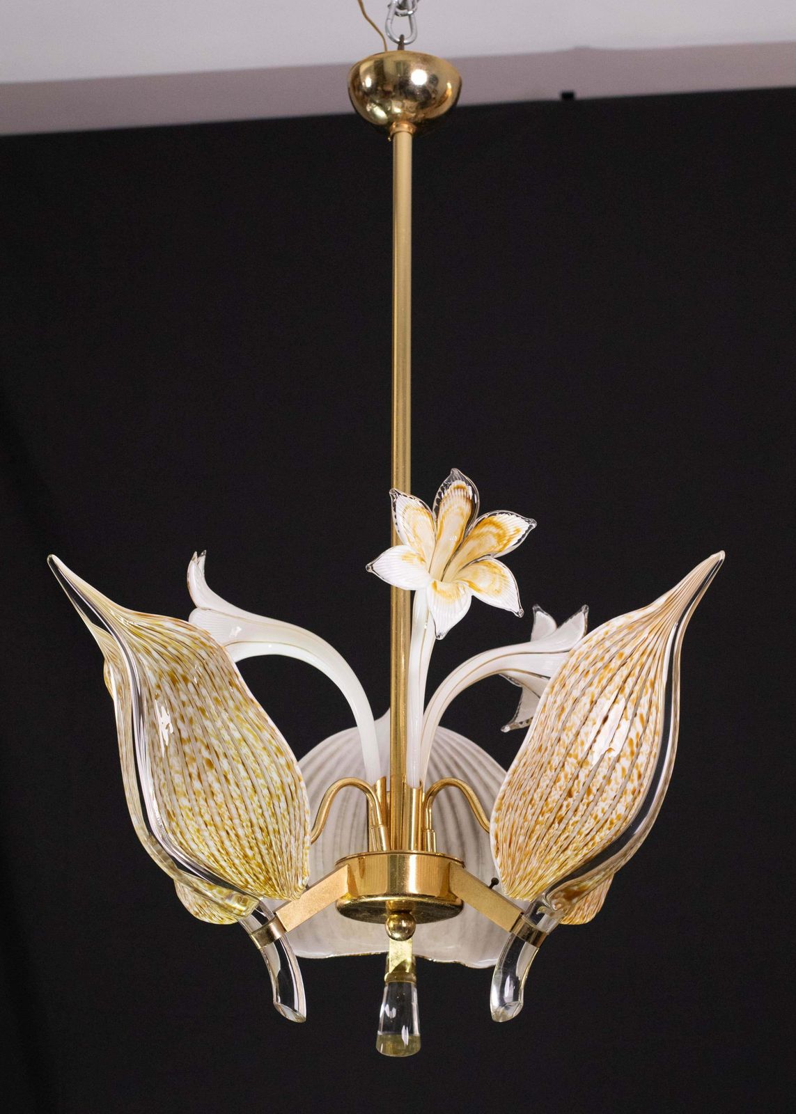 Elegant Gold Chandelier Franco Luce For Seguso, Murano Glass, 1970s photo furniture