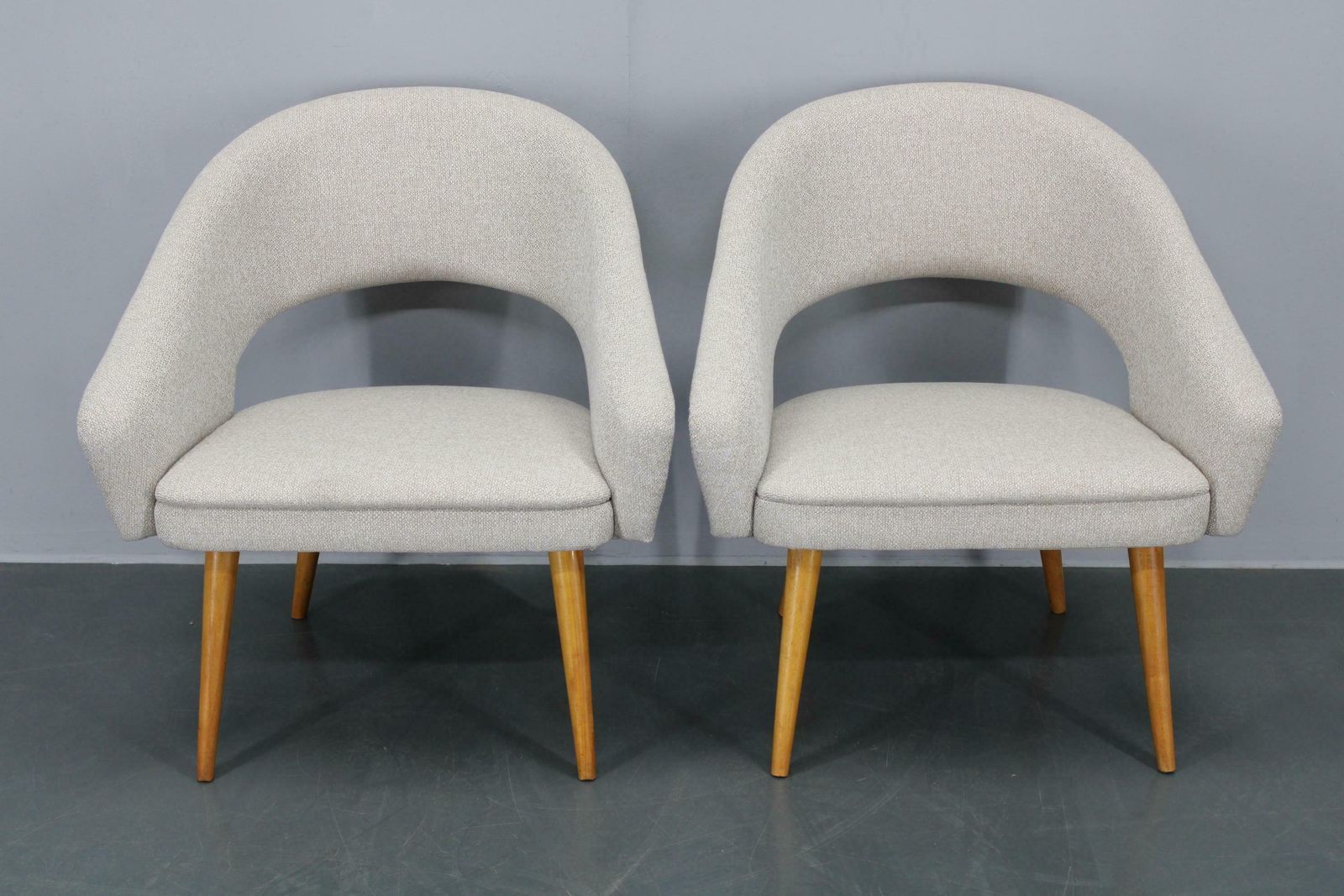 photo furniture 1960s Pair Of Restored Shell Chairs, Czechoslovakia
