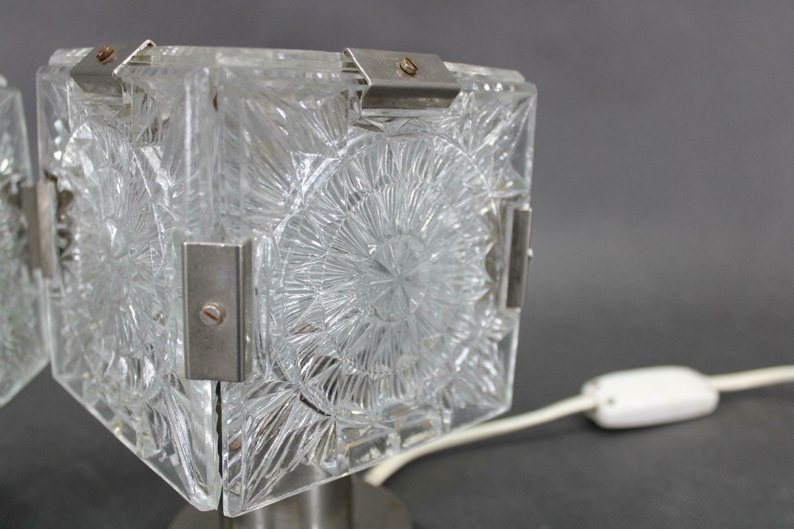 1970s Pair Of Glass Table Lamps By Kamenicky Senov, Czechoslovakia photo 567.0