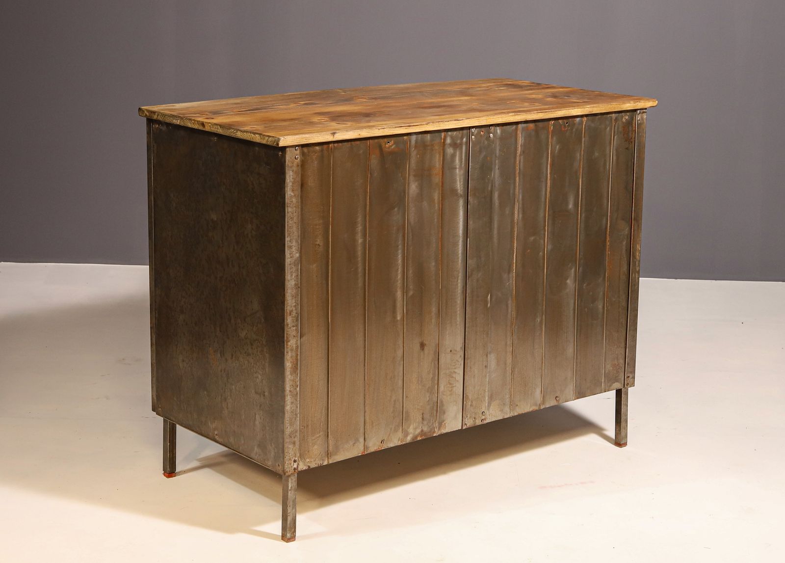 Industrial Iron Cabinet From The 1950s, Czechoslovakia photo Furniture