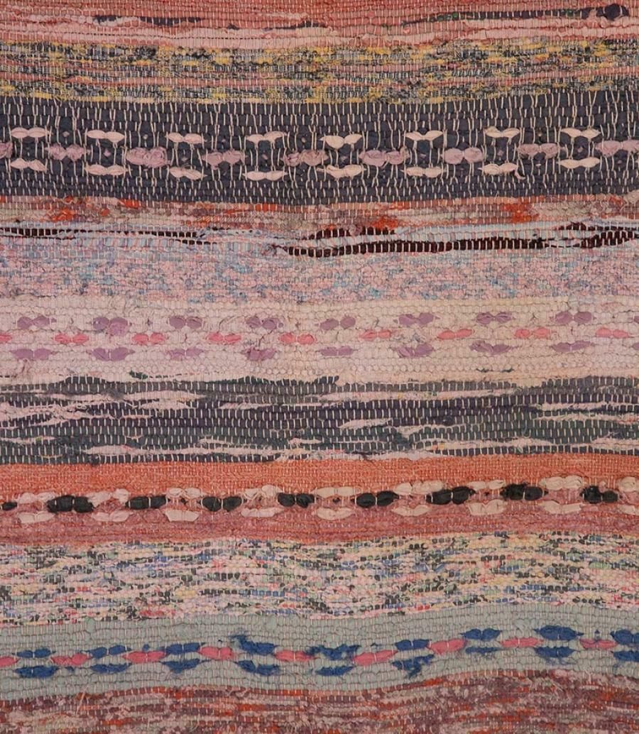 20th Century Traditional Swedish Cotton Rag Rug photo Textiles