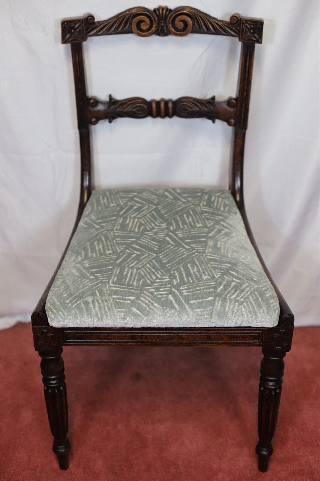 Beautiful Set Of Six Regency Rosewood Dining Chairs photo vintage