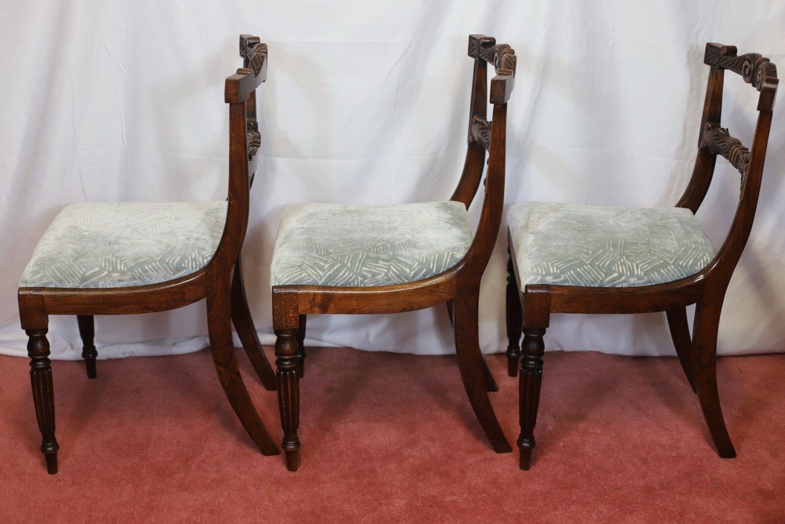 photo vinterior Beautiful Set Of Six Regency Rosewood Dining Chairs
